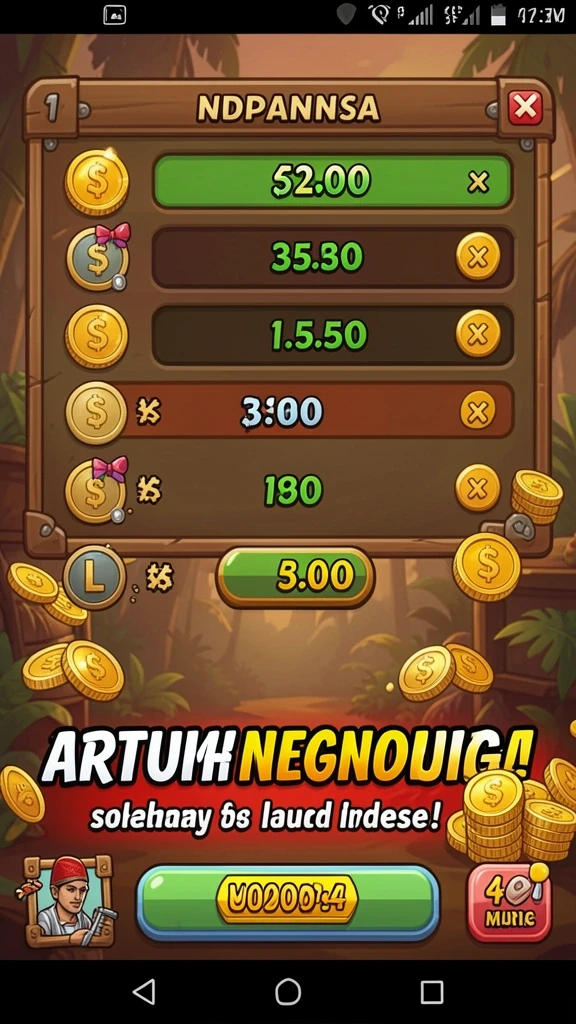 Tampilan menu utama yang menarik dan mudah dinavigasi.