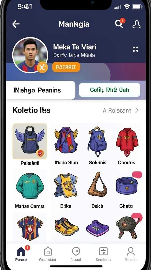 Karakter dengan kemampuan unik siap untuk bertempur.