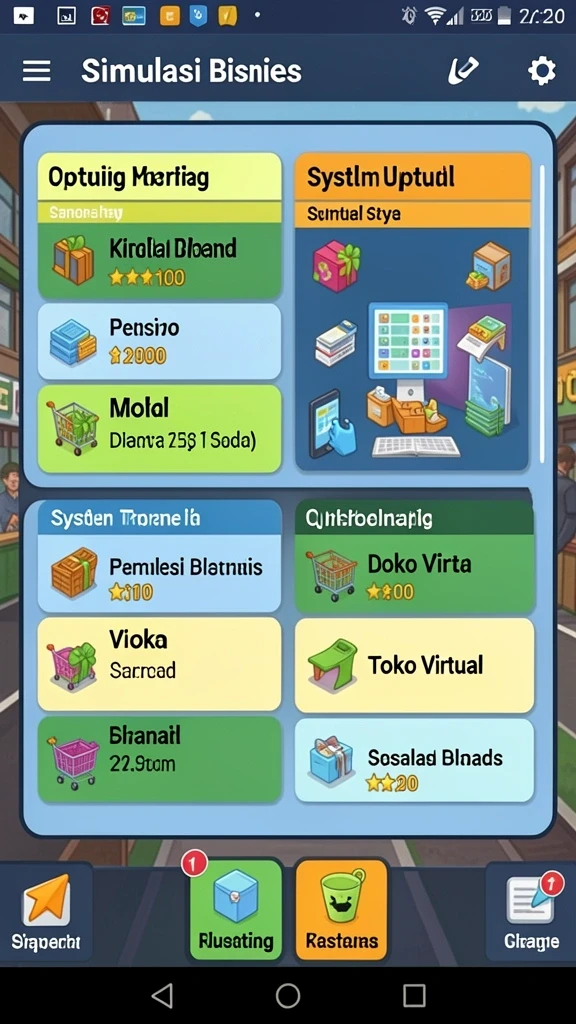 Menu pilihan karakter yang beragam.