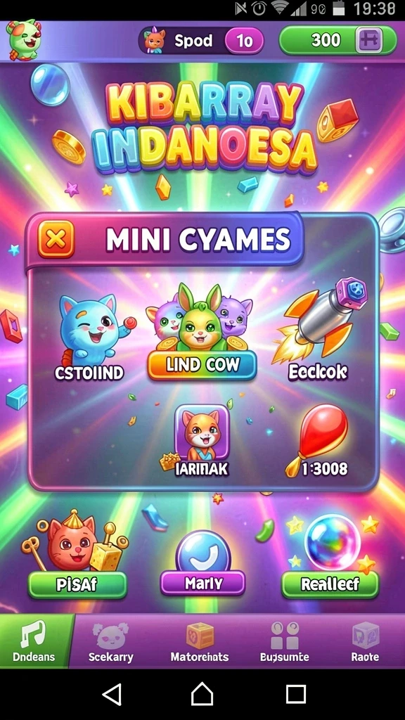 Gambaran level yang penuh warna dan menarik.