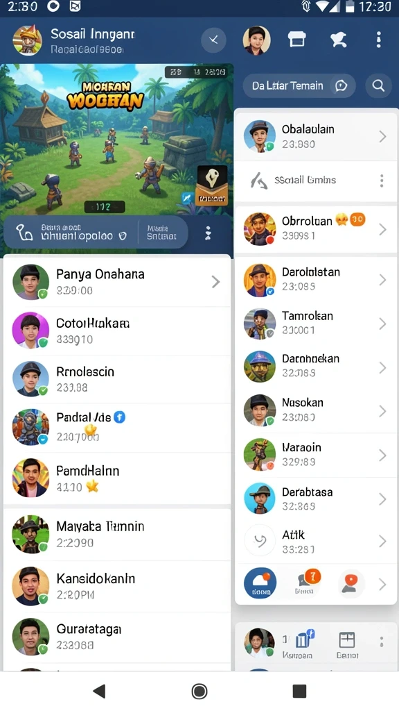 Tampilan menarik dengan berbagai tema permainan.