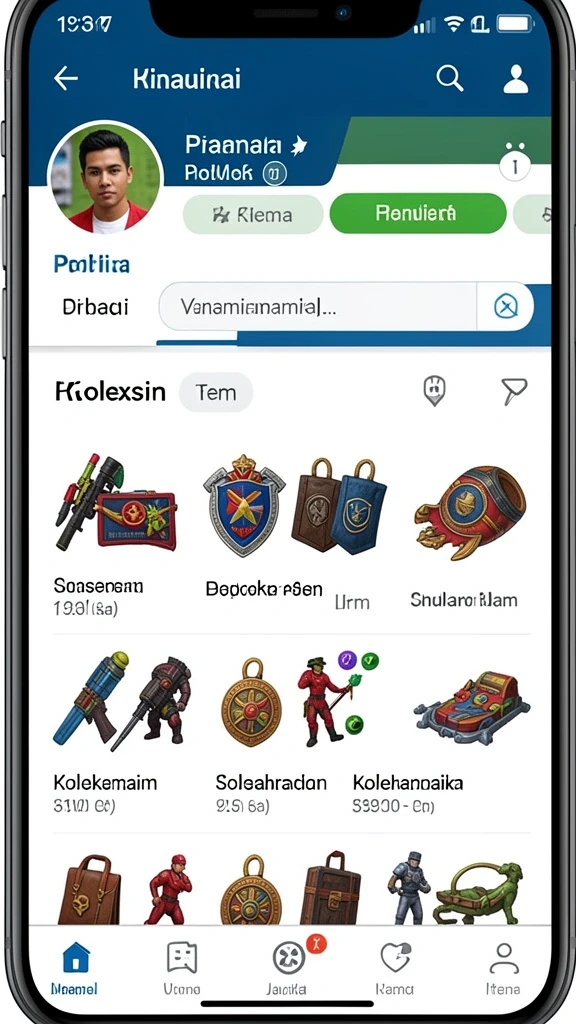 Karakter utama dengan desain yang menarik dan penuh warna.