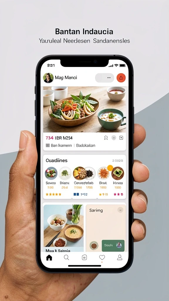 Tampilan layar utama yang menarik dan informatif.