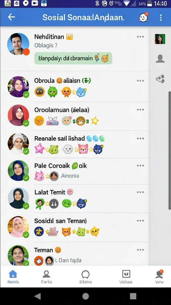 Fitur sosial untuk berkompetisi dengan teman.