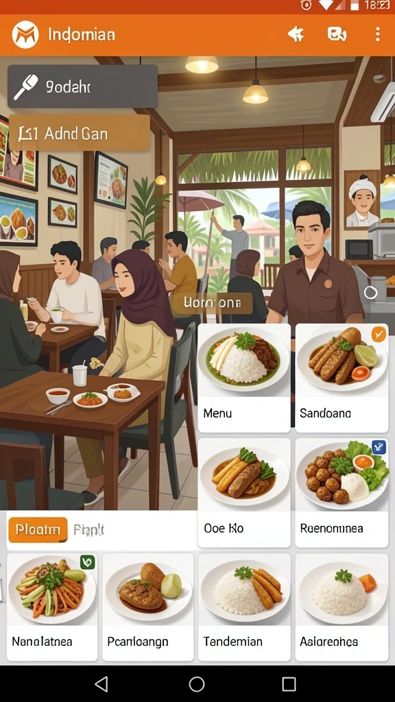 Tampilan utama yang menarik untuk memulai petualangan.