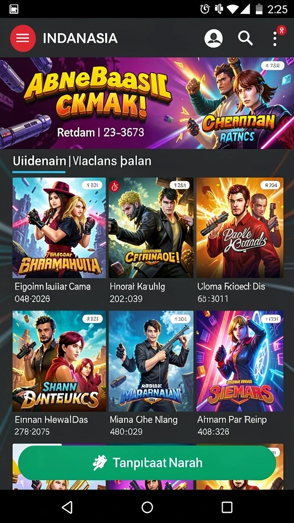 Tangkapan layar dari karakter utama dalam aksi.