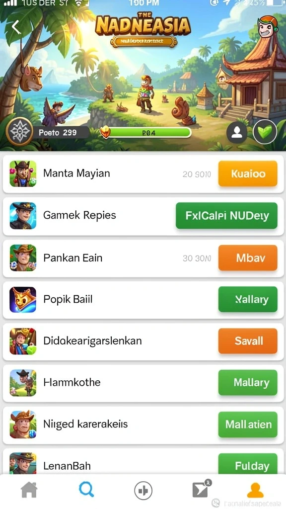 Tampilan menu utama yang menarik dan user-friendly.