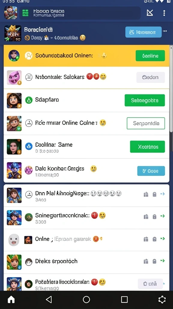 Tampilan antarmuka permainan yang menarik.