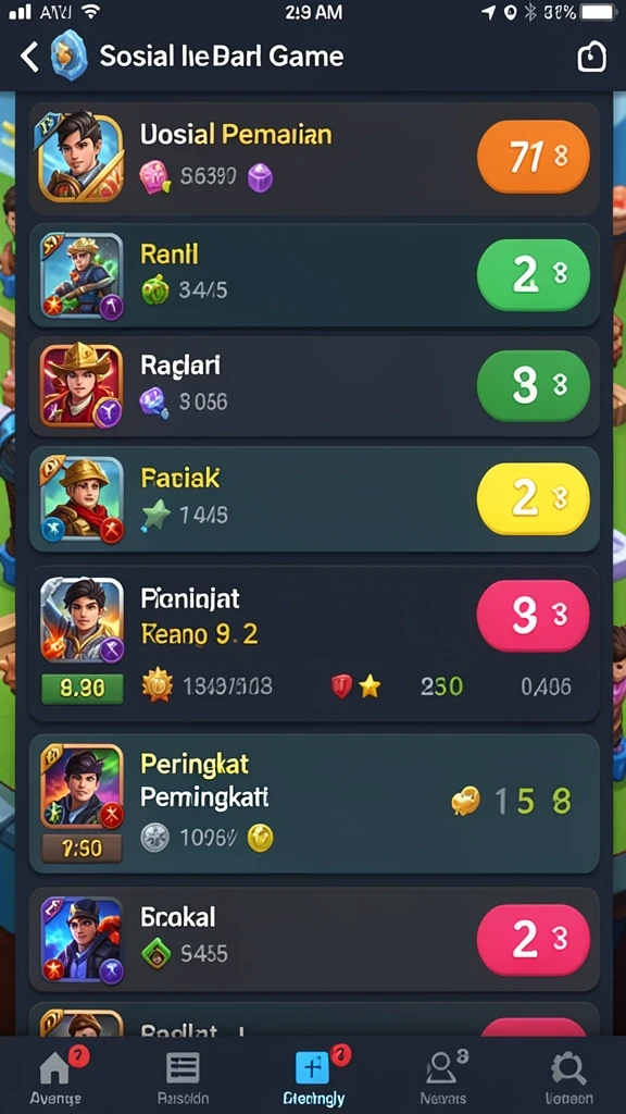 Sistem ranking global yang kompetitif.